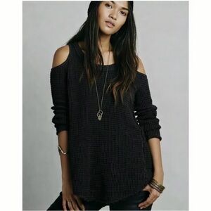 Free People Sunrise Cold Shoulder Sweater